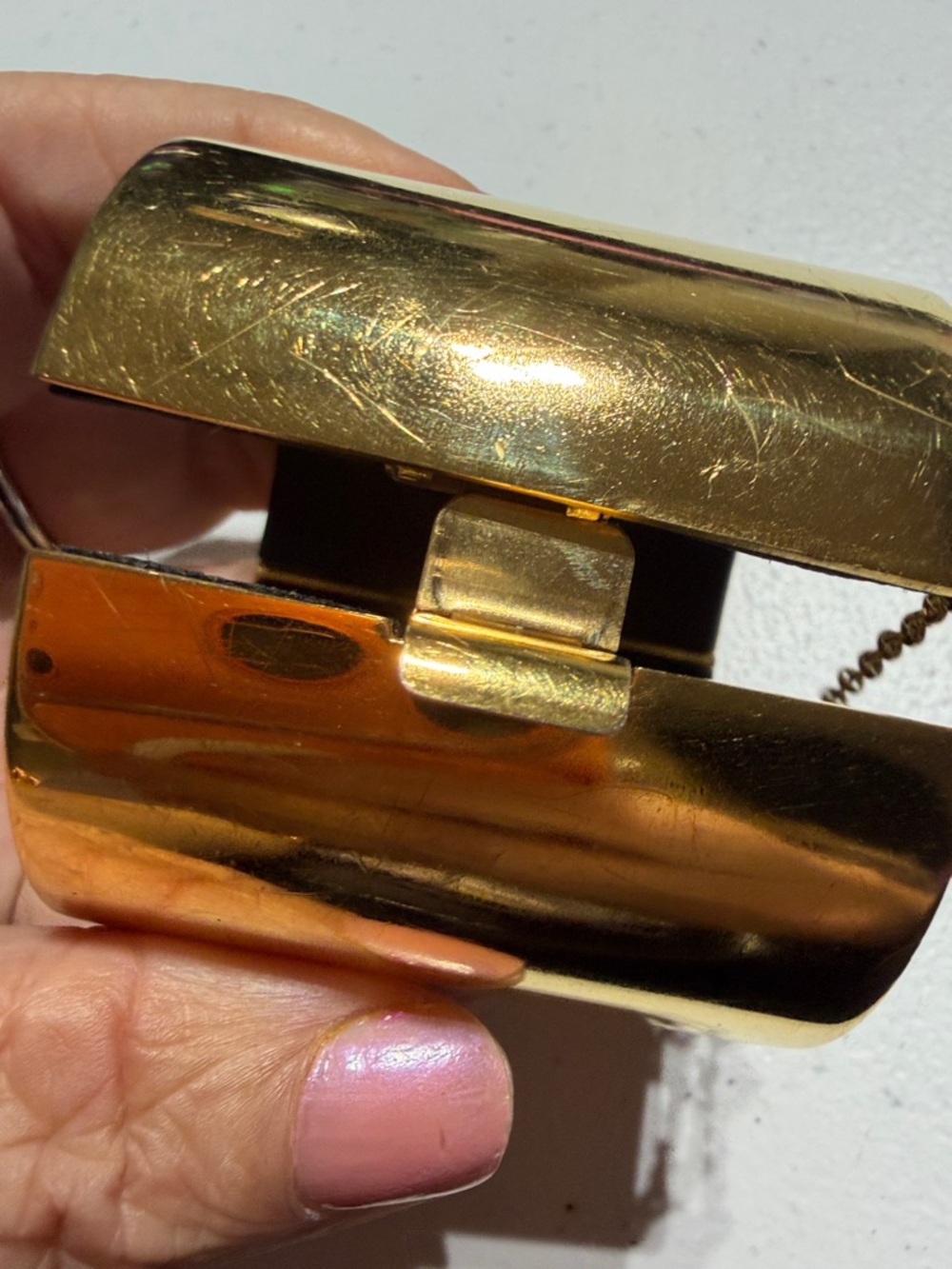 Celine Flawed Beauty Goldtone Clamper Cuff  (4) - Picture 2 of 11